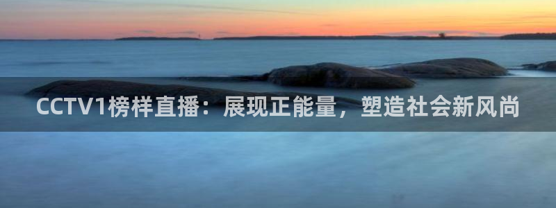 斗球体育直播app官网：CCTV1榜样直播：展现正能量，塑造社会新风尚